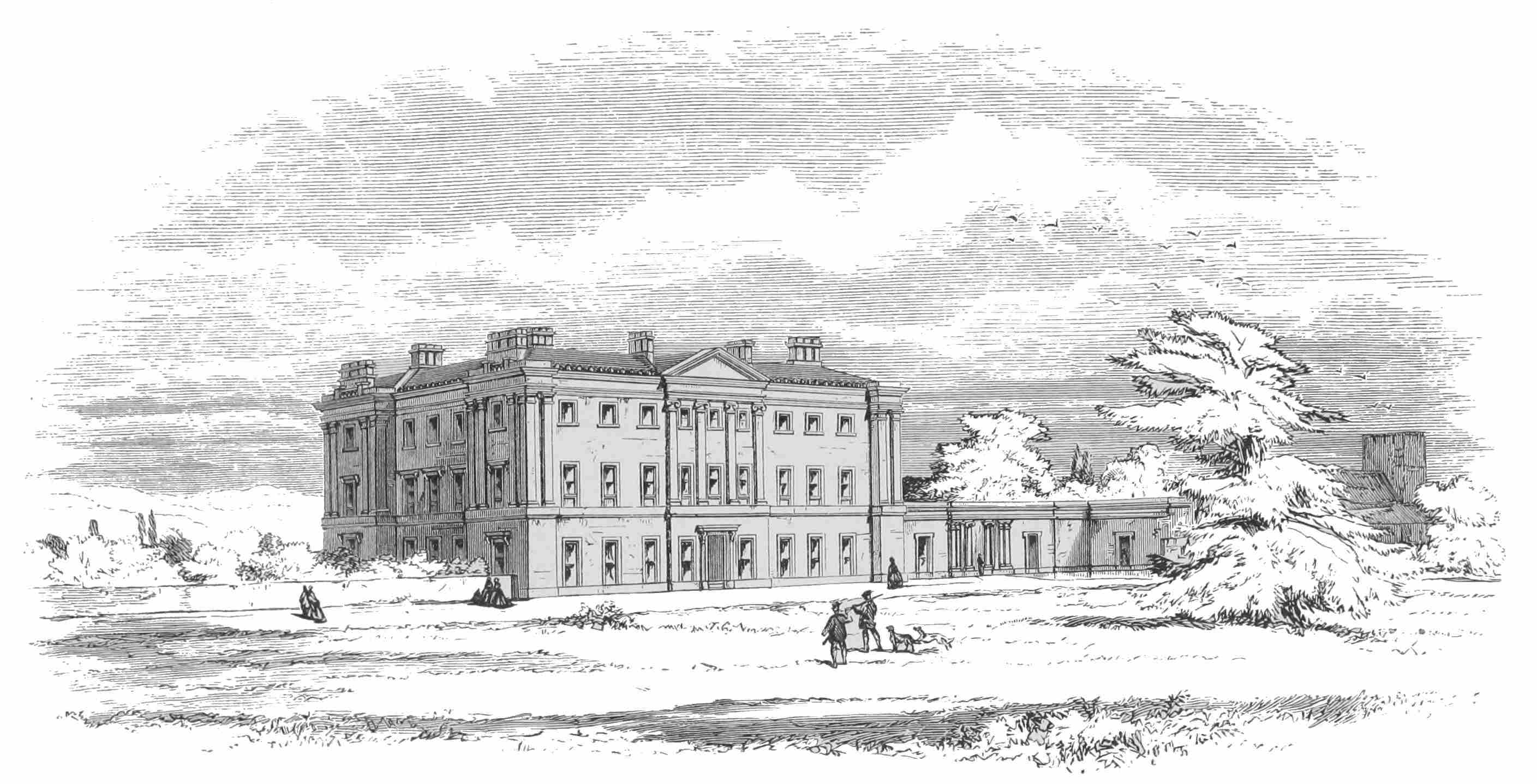 HIGHCLERE HOUSE, HAMPSHIRE.

GENERAL VIEW OF THE HOUSE PREVIOUS TO THE ALTERATIONS.