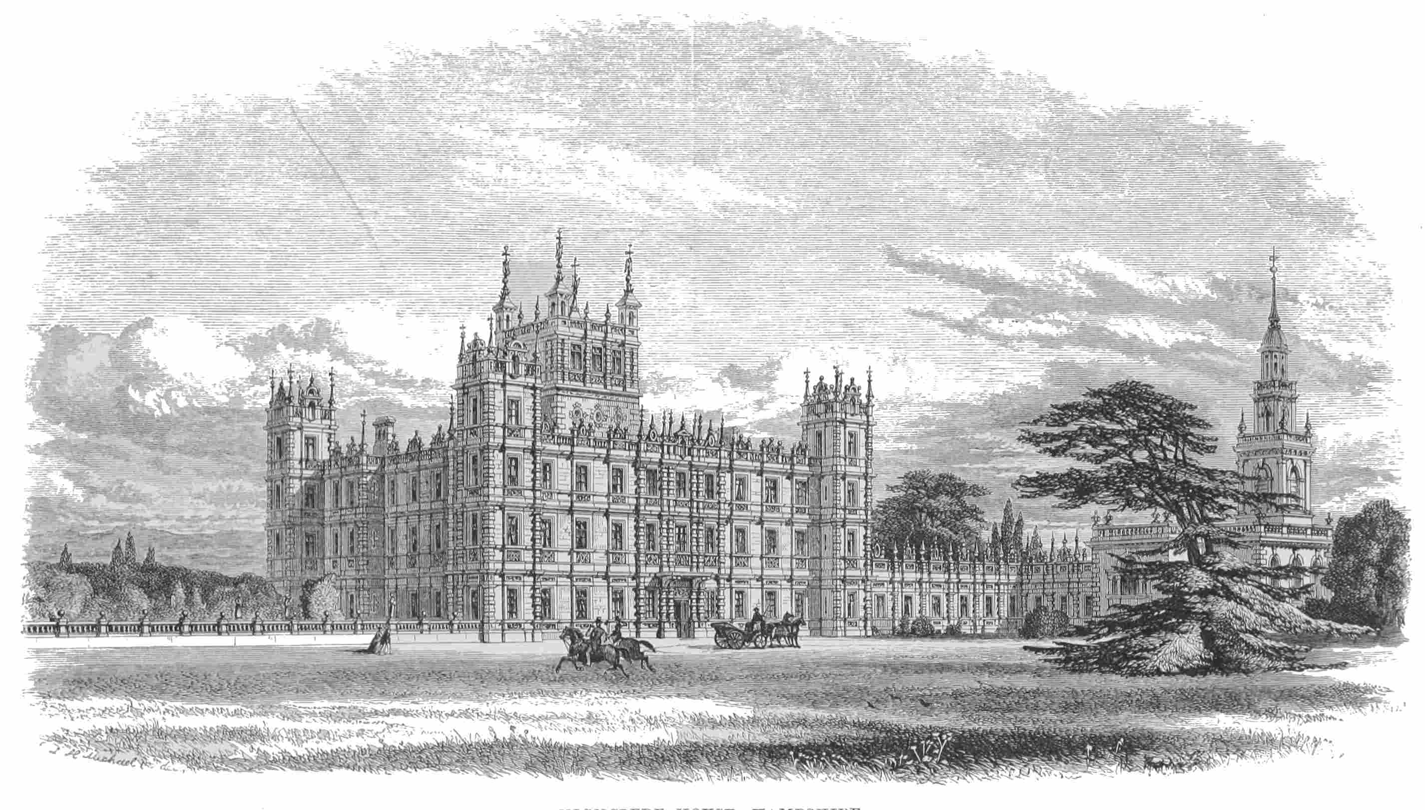 HIGHCLERE HOUSE, HAMPSHIRE.

GENERAL VIEW OF THE HOUSE AS ALTERED