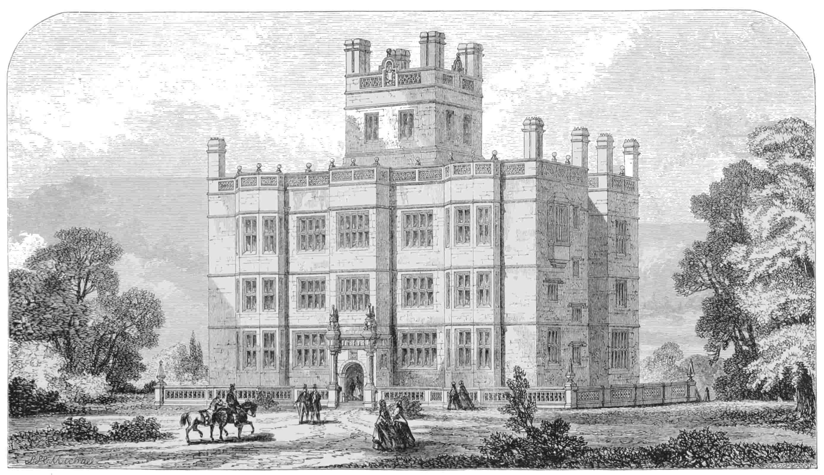 GAWTHORPE HALL, LANCASHIRE.

VIEW OF ENTRANCE FRONT AS ALTERED.