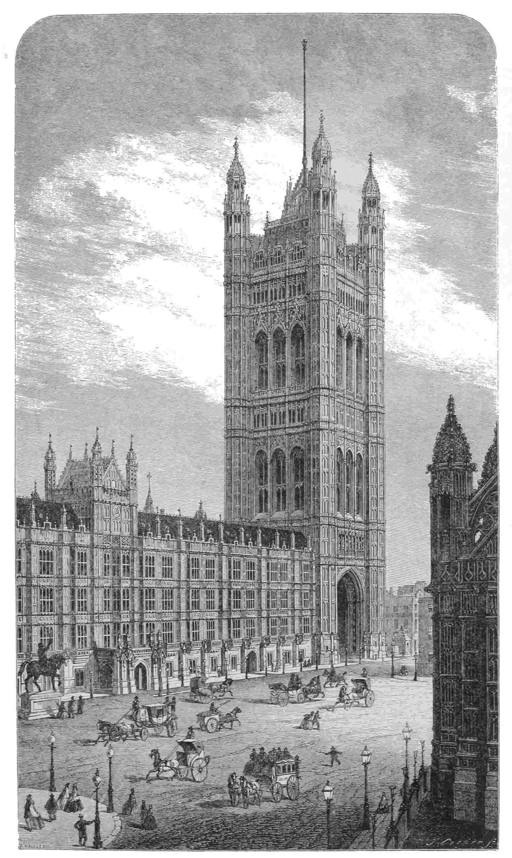 NEW PALACE AT WESTMINSTER.

VIEW FROM ROOF OF HENRY VII.’s CHAPEL.