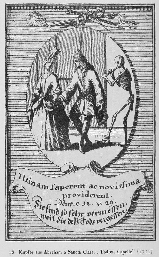 Kupfer aus Abraham a St. Clara: »Todten-Capelle«